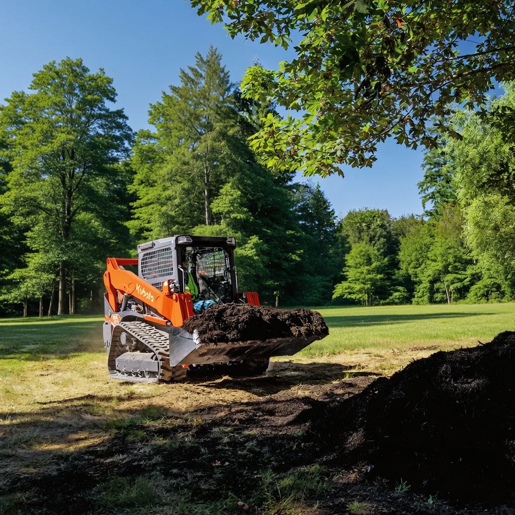 Kubota SVL75-2 compact track loader on a Central Texas job site